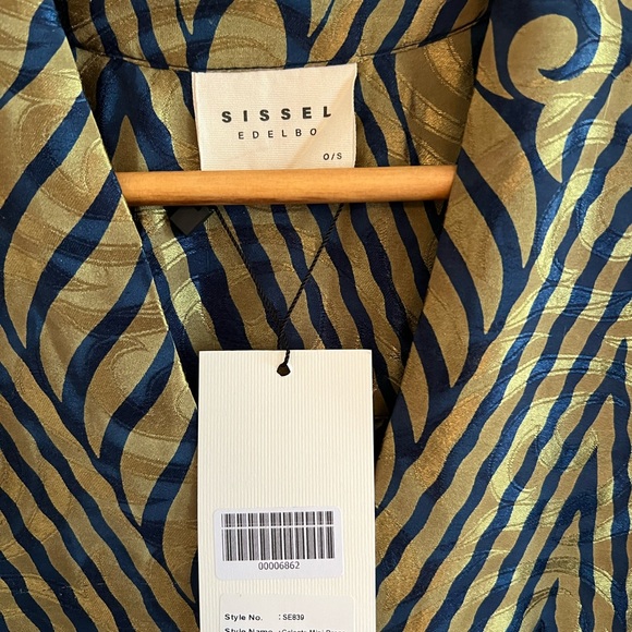 NWT Anthropologie Sissel Edelbo Celeste Mini Dress Upcycled Sari One Size - Picture 2 of 9